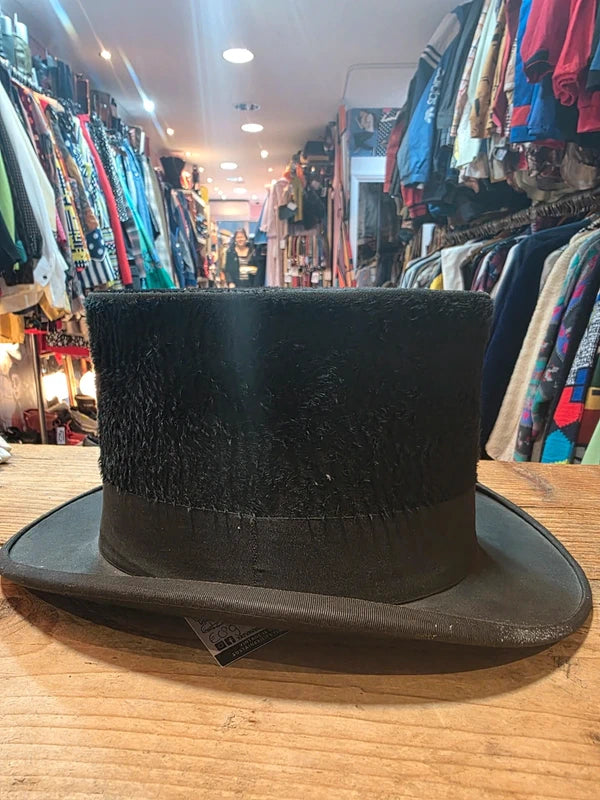 Antique Victorian Felt Top Hat