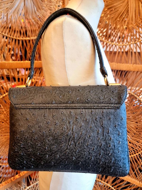 Vintage 1950's Ostrich Leather Hand Bag