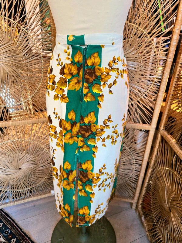 Vintage Customized Pleated Pencil Skirt