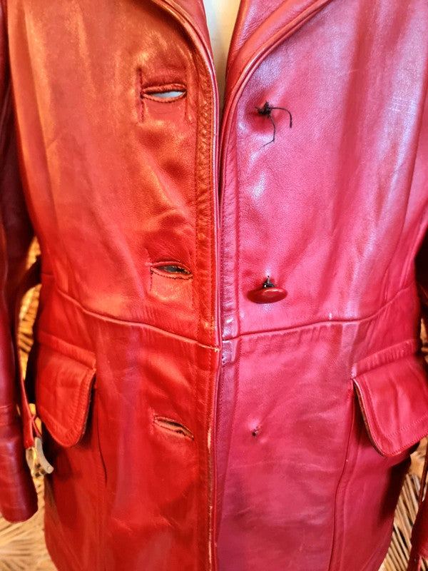 Vintage 60s / 70s Evlo Leather Clothing Jacket