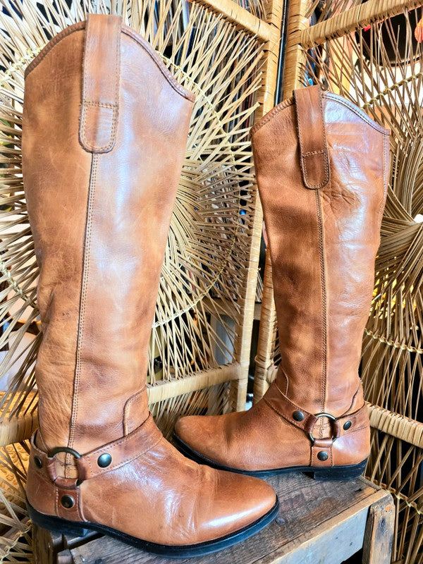 Vintage 70's Leather Moto Boots