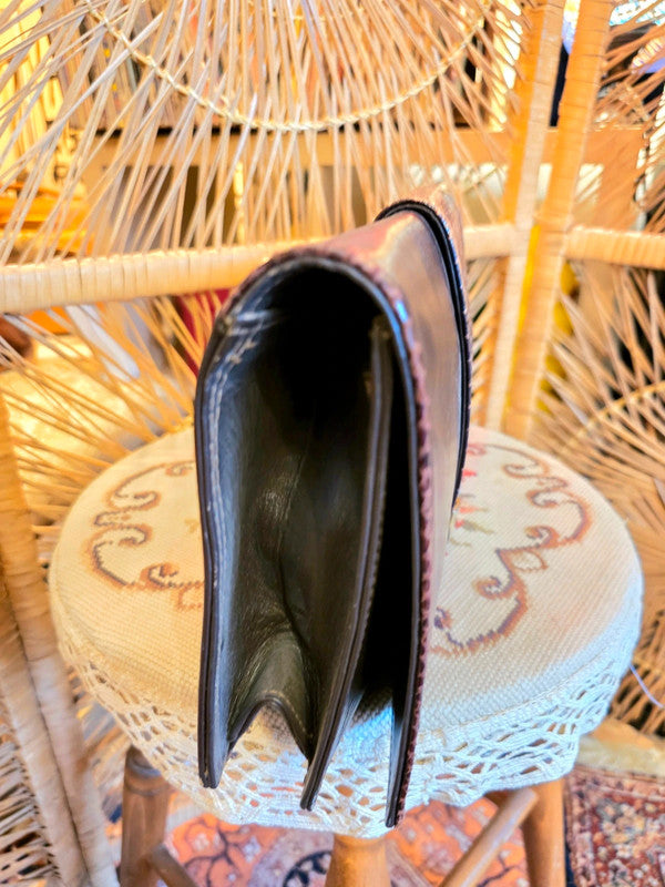 Vintage 70s / 80s Leather Clutch Bag