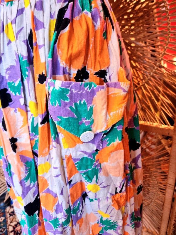 Vintage 80's Floral Skirt