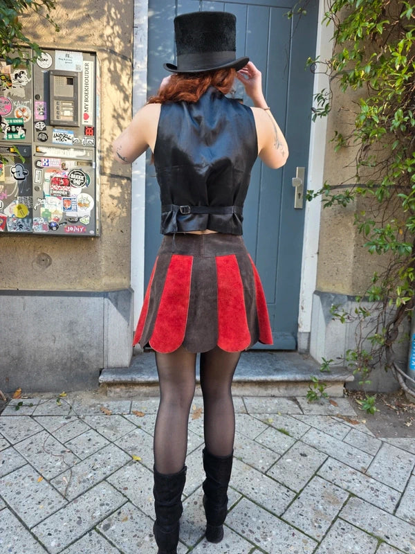 Vintage 80's / 90's Leather Crop Waistcoat
