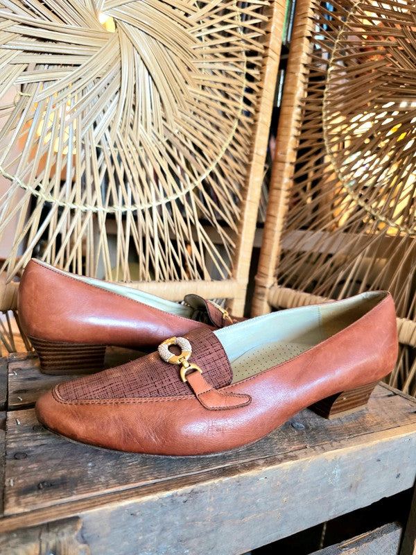 Vintage 80s Gallorini Leather Loafers