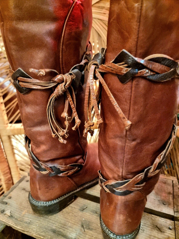 Vintage 80s Leather Boots by Salgo