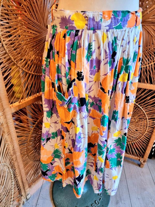 Vintage 80's Floral Skirt