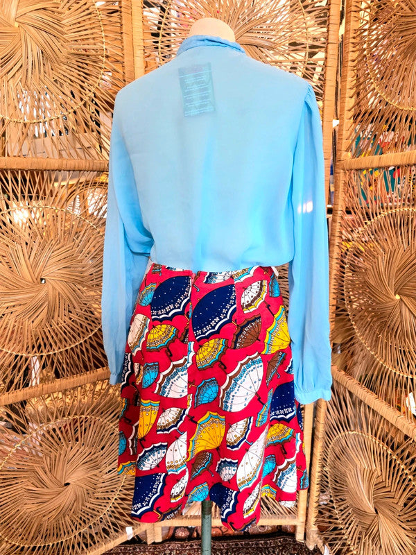 Vintage 80's Umbrella Upcycled Skirt