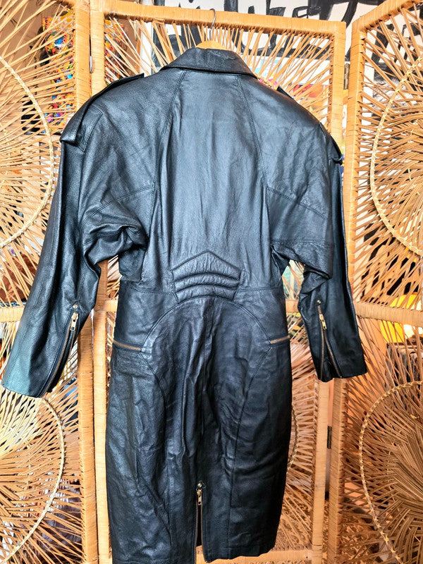 Vintage 80's Teen Club Leather Coat