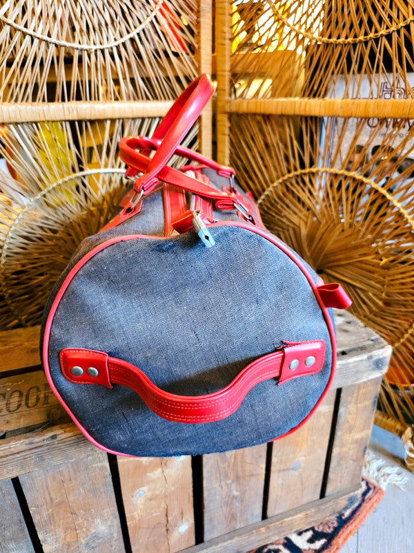 Vintage 70's Canvas Duffle Bag