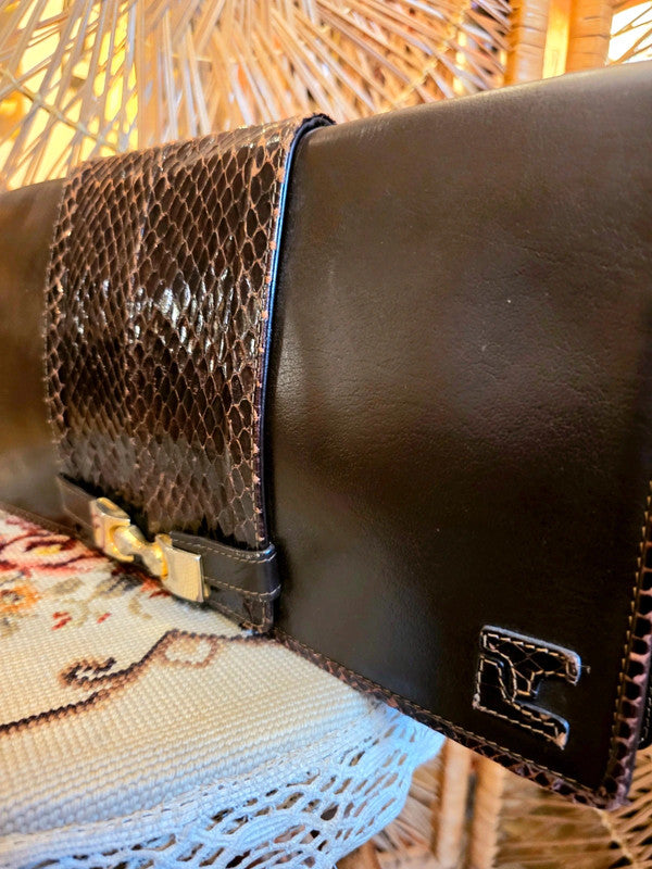 Vintage 70s / 80s Leather Clutch Bag