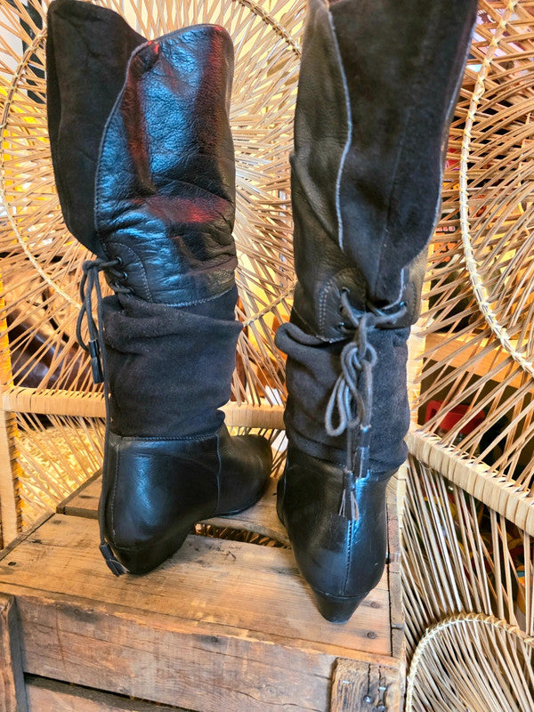 Vintage 80s Riding Pull up Boots