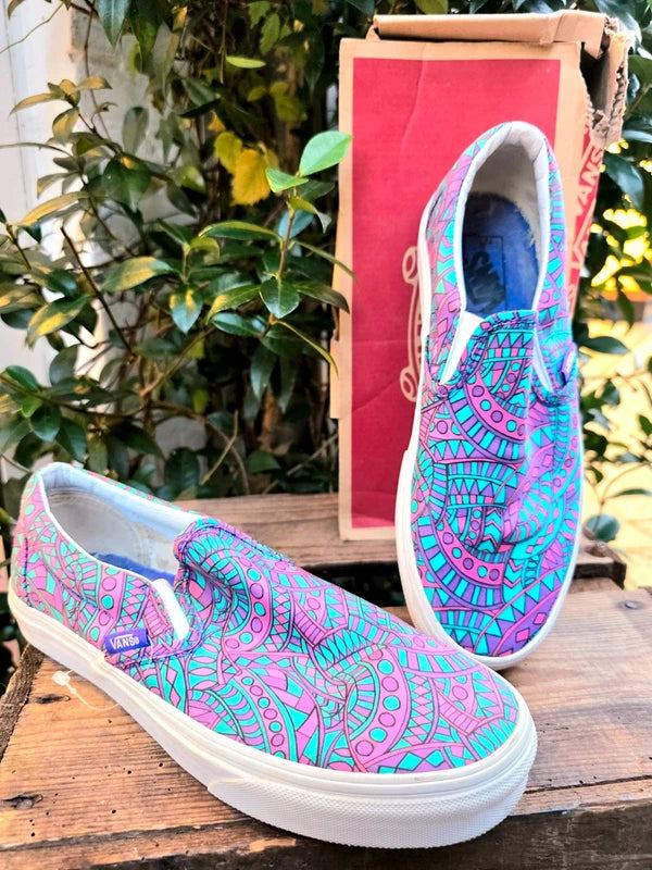 Brand New Vans Classic Liberty Satchmo / True White Slip-On Shoes