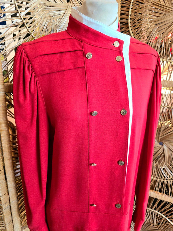 Vintage 80's Louis Féraud Military Dress