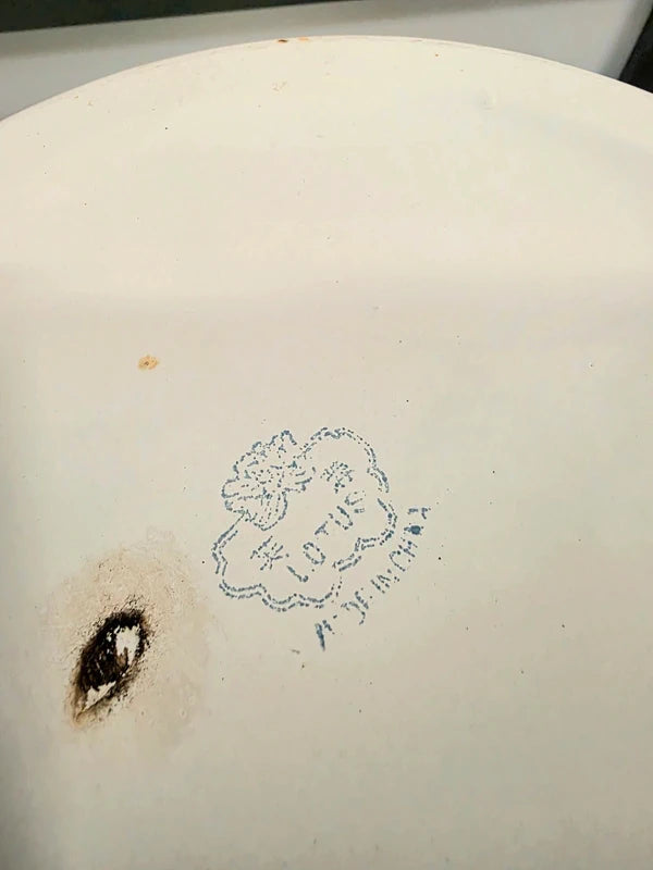 Floral Design Basin Enamel Pot