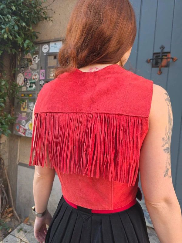Vintage 80's / 90's C.County Fringe Waistcoat