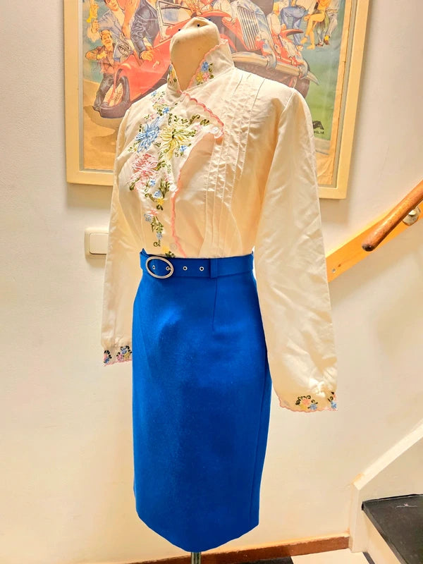 Vintage 1960's High Waist Pencil Wiggle Skirt