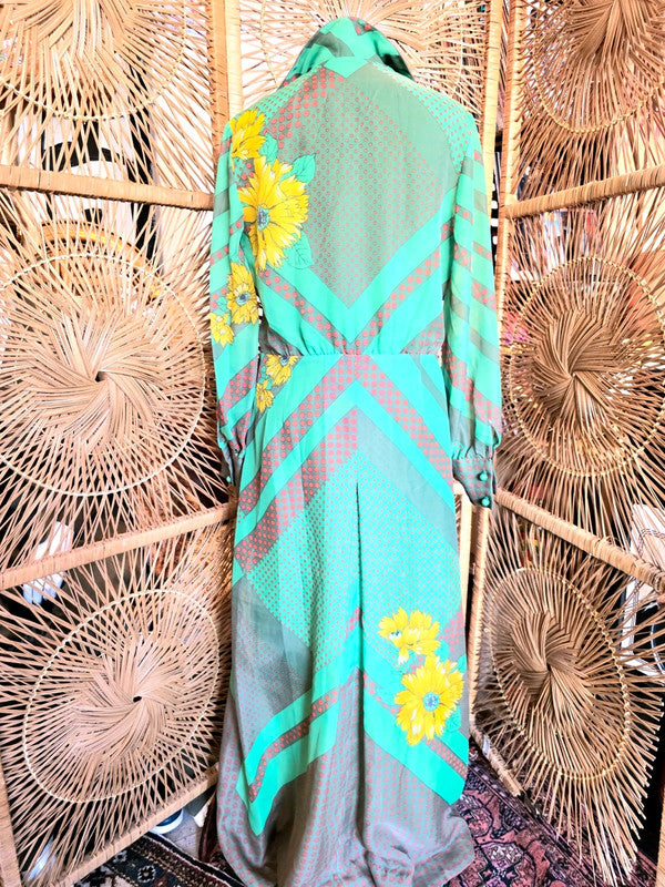 Vintage 70's Ein Fink Modell Maxi Dress