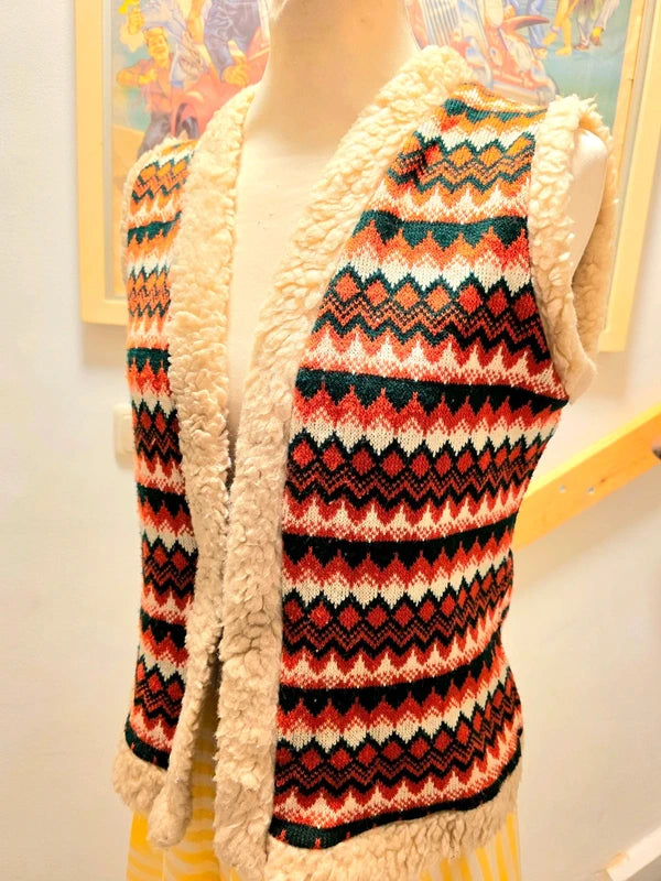 Vintage 70's Knit Gilet / Waistcoat