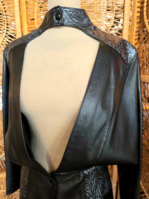 Vintage 80's Genel LTD Leather Dress
