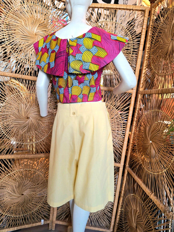 Vintage Vilsco Ankara Print Crop Top