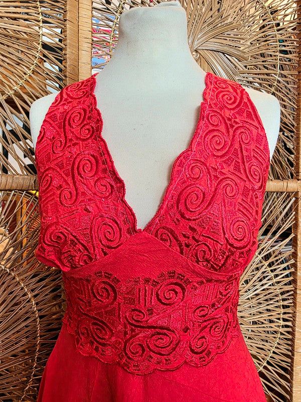Vintage 80s Auit Maxi Dress