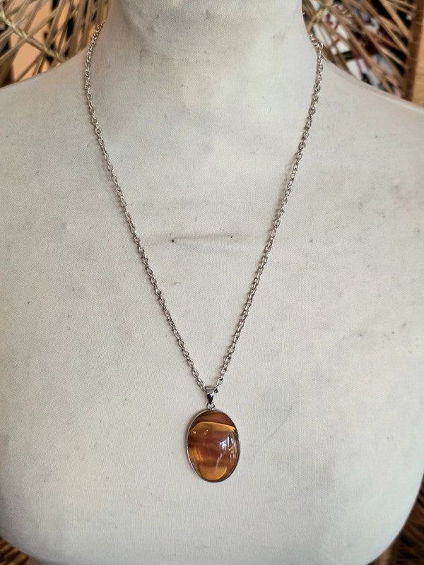 Vintage Gemstone Pendant Necklace