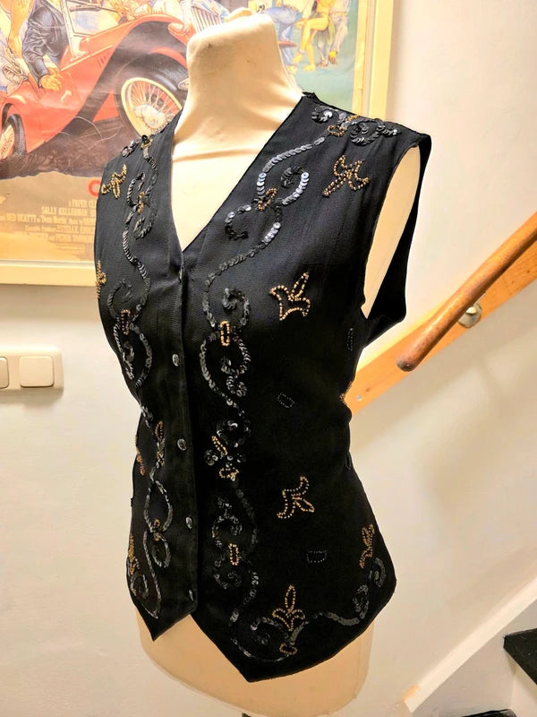 Vintage 80's Sequin Gillet / Waistcoat