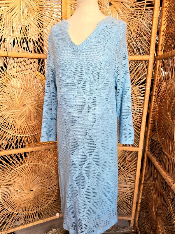 Vintage 70's Crochet Midi Dress