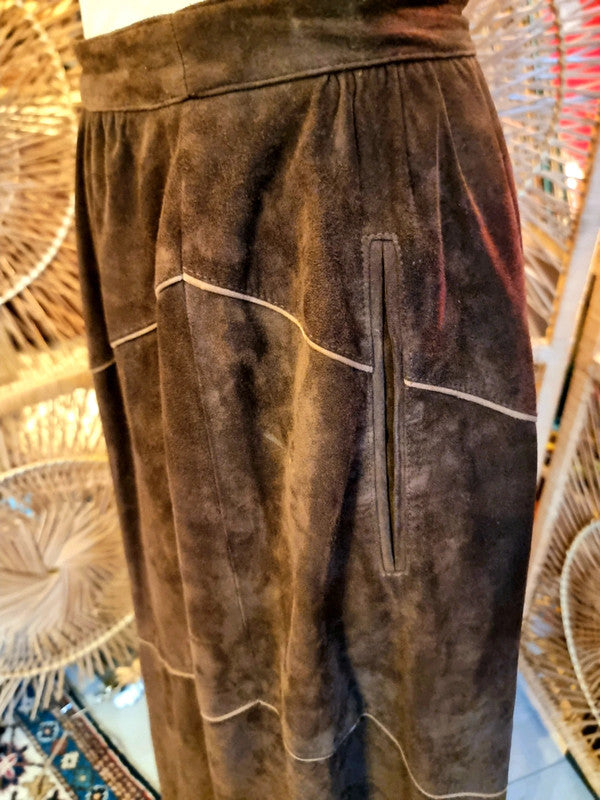 Vintage Der Trachtenmeister Leather Skirt