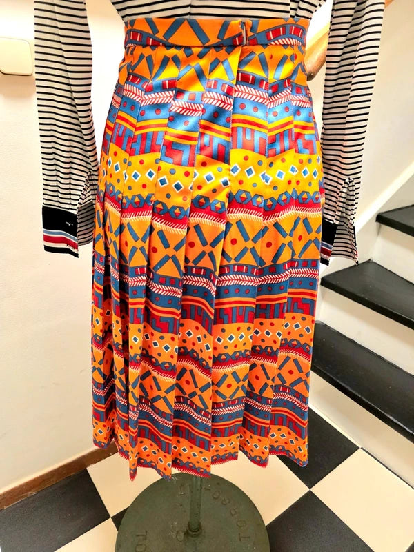 Vintage 1980's Neyret Pleated Skirt