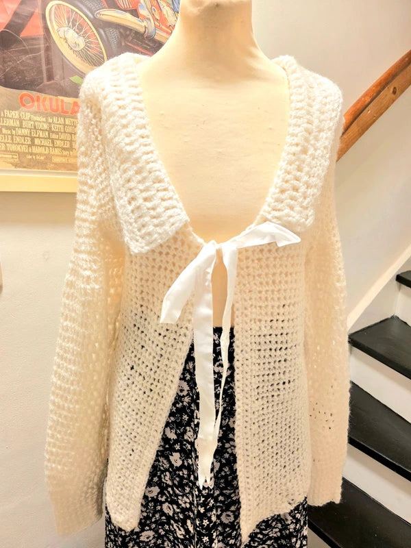 Vintage 70's Handmade Crochet Cardigan