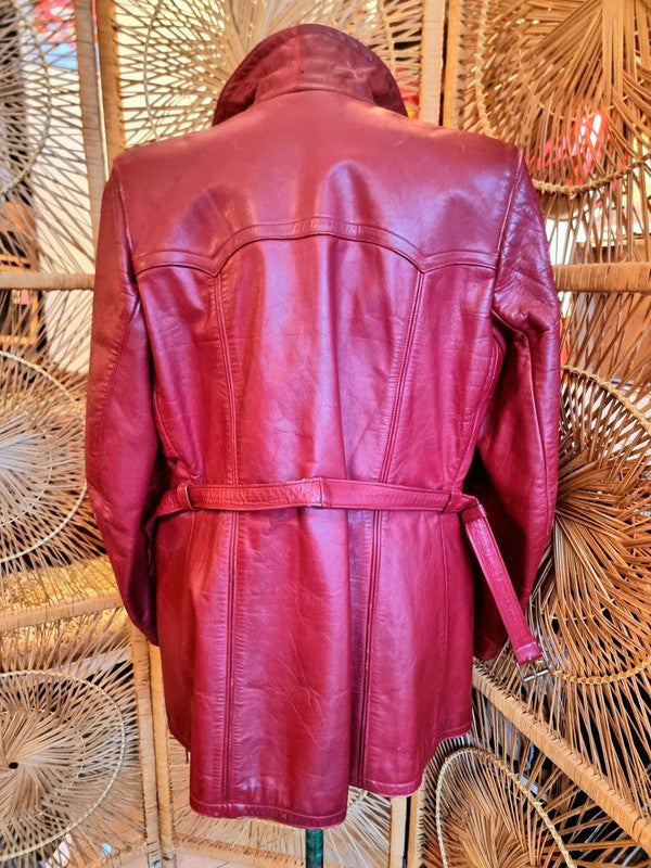 Vintage 60s / 70s Evlo Leather Clothing Jacket