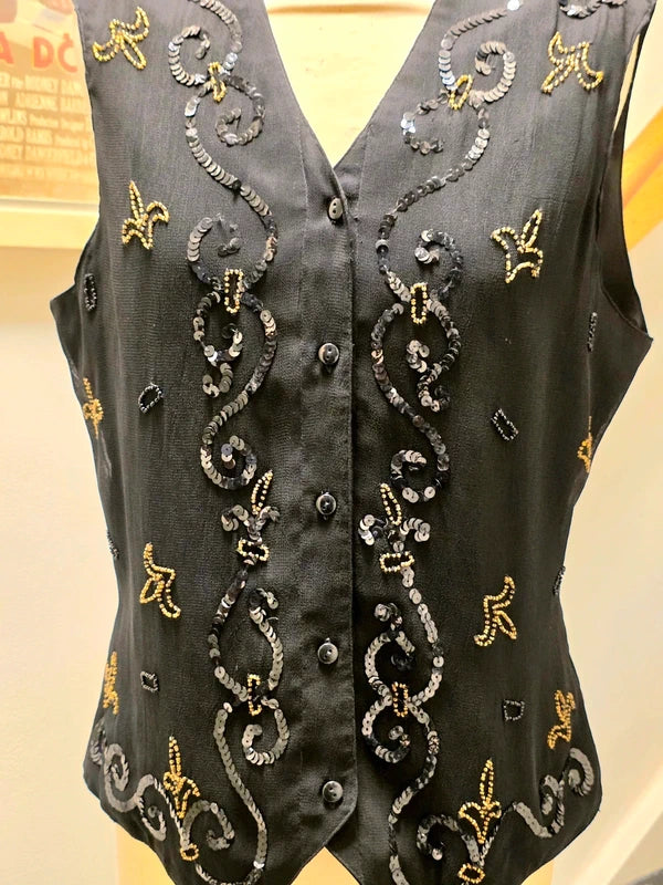 Vintage 80's Sequin Gillet / Waistcoat