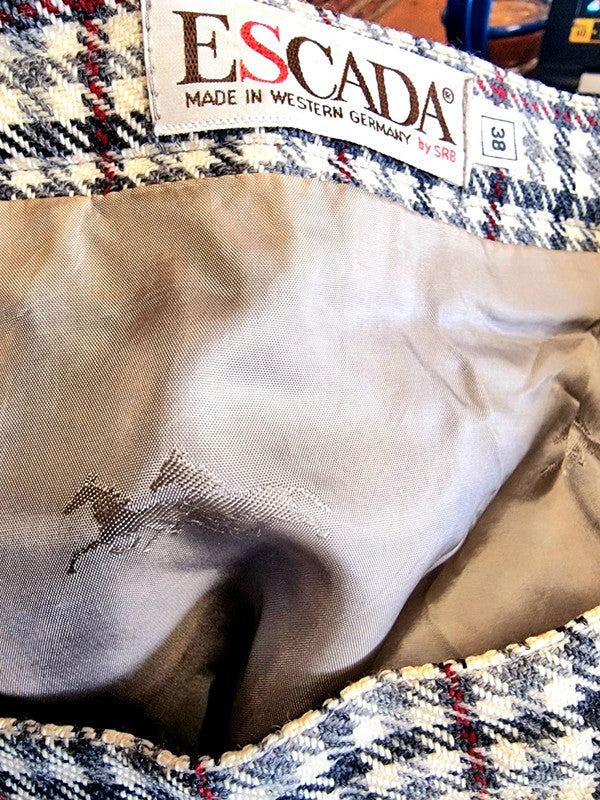 Vintage 80's Escada Pure New Wool Skirt