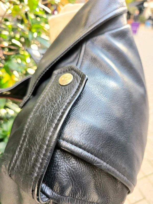 Vintage 80's Smoked Salmon Leather Jacket