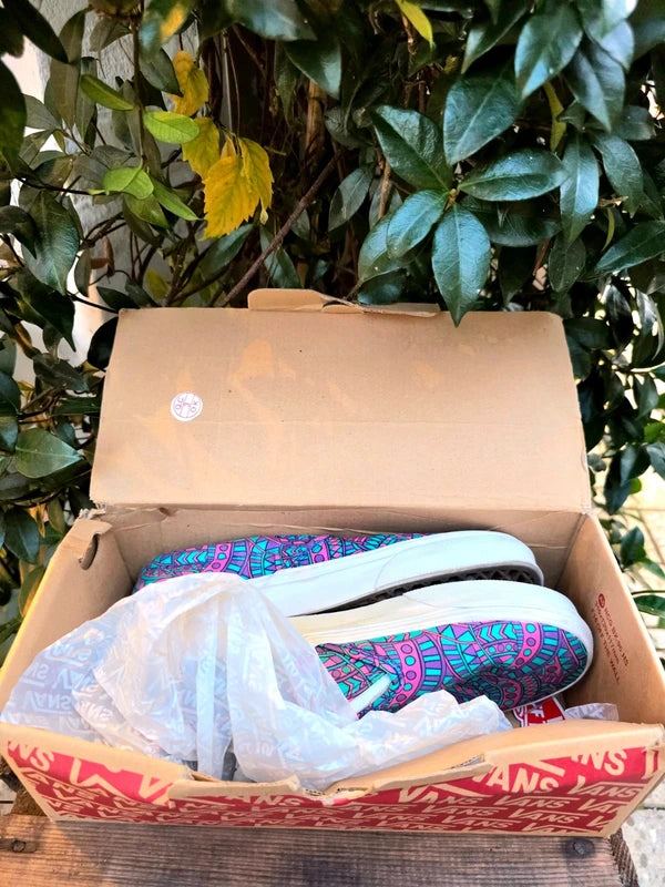 Brand New Vans Classic Liberty Satchmo / True White Slip-On Shoes