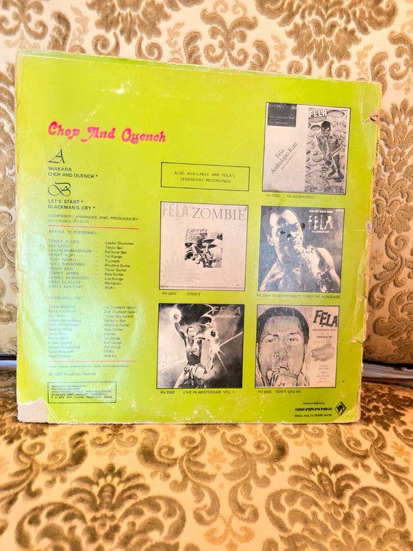 Fela And Afrika 70 – Chop And Quench Vinyl Record