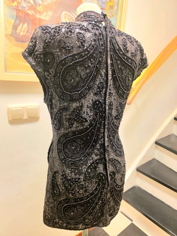 Vintage 80's Scarlet Rage Silk Tunic Dress