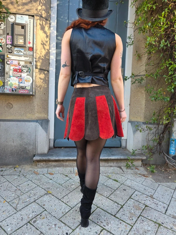 Vintage 80's / 90's Leather Crop Waistcoat