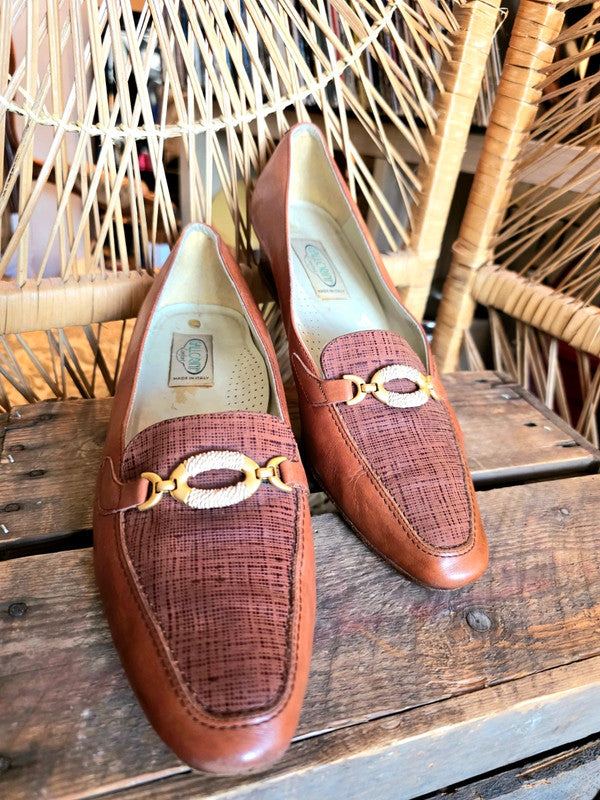 Vintage 80s Gallorini Leather Loafers