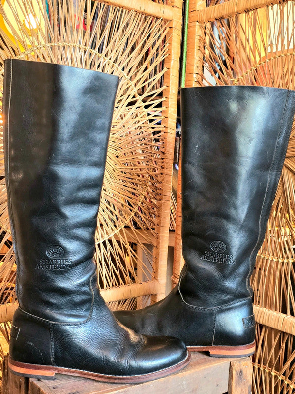 Vintage Shabbies Amsterdam Knee High Leather Boots