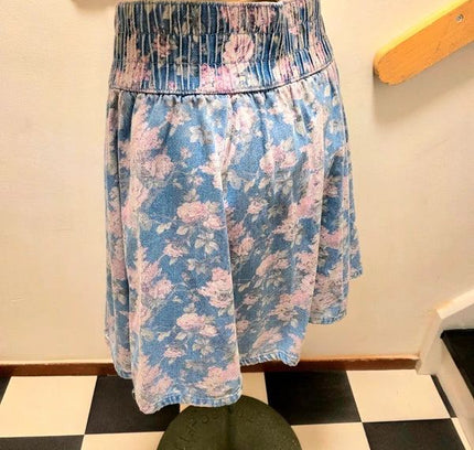 Vintage 1980's Floral Knee Length Skirt