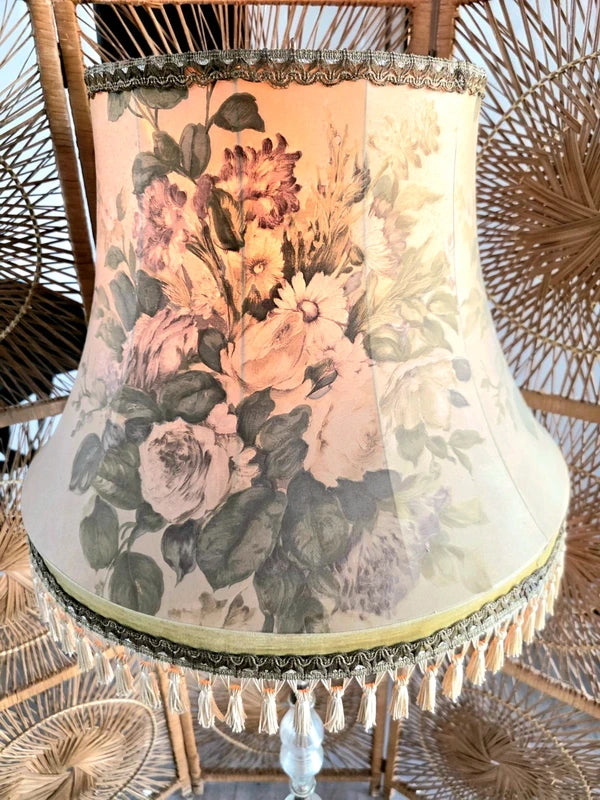 Antique French Glass Stem Floor Lamp