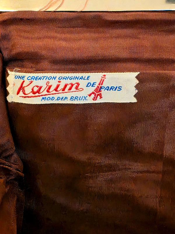 Vintage 50s / 60s Karim De Paris Leather Hand Bag