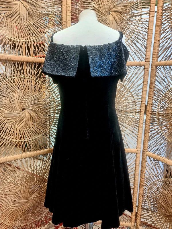Vintage 80's Off the Shoulder Dress