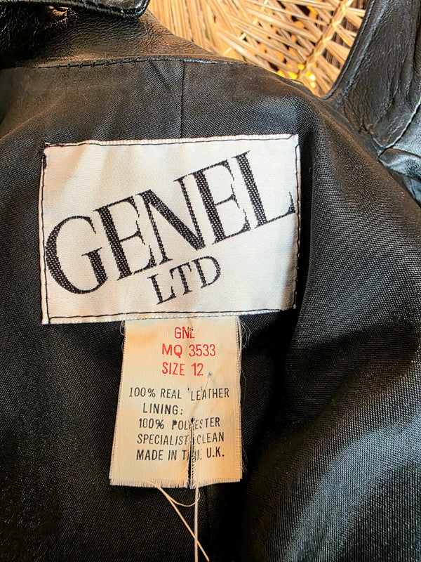 Vintage 80's Genel LTD Leather Dress
