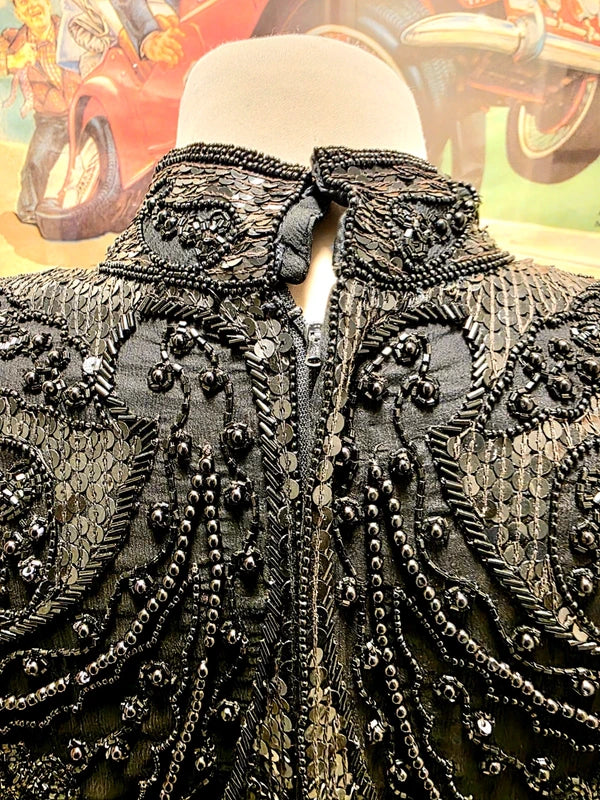 Vintage 80's Scarlet Rage Silk Tunic Dress