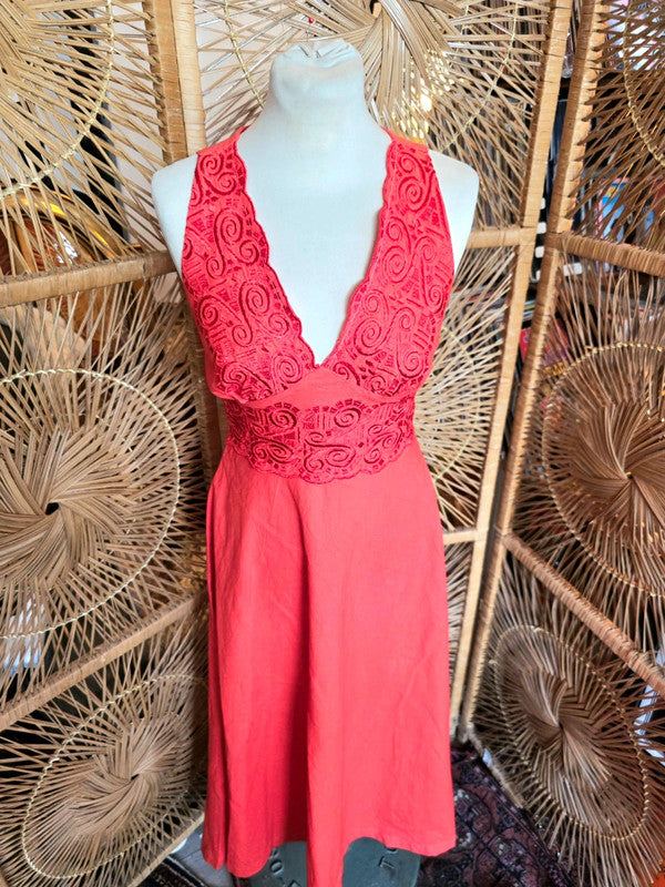 Vintage 80s Auit Maxi Dress