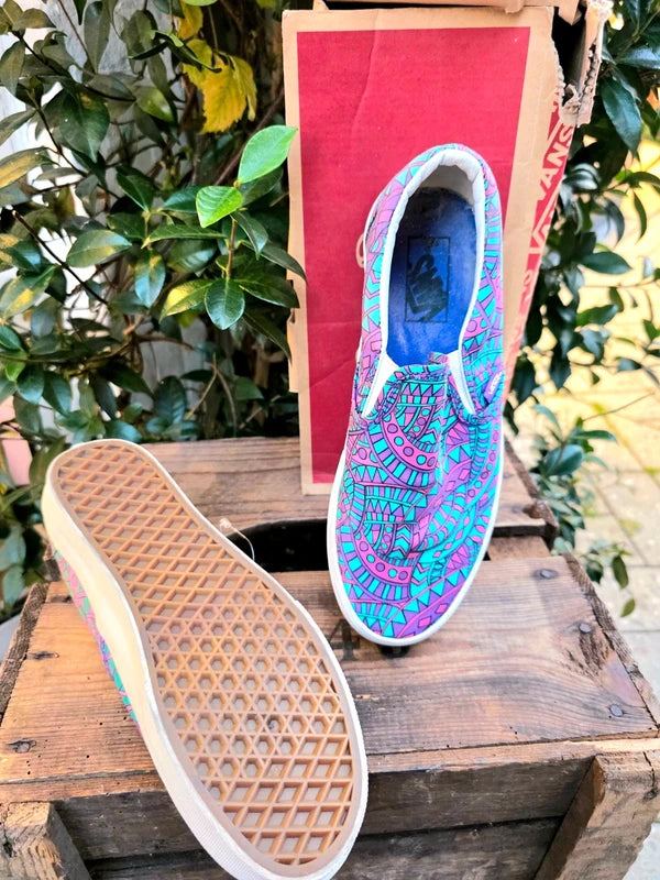 Brand New Vans Classic Liberty Satchmo / True White Slip-On Shoes